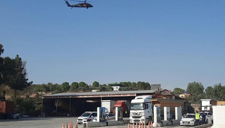 Mersin’de jandarmadan helikopterli trafik denetimi
