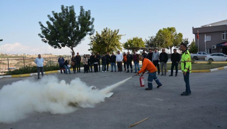Mersin Büyükşehir Belediyesi personellerine yangın eğitimi