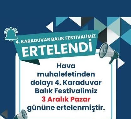 Karaduvar Balık Festivali ertelendi
